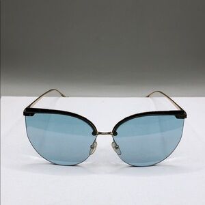 Sunglasses Salvatore Ferragamo SF 195 S 715 Shiny Gold / Azure Oversized Cat Eye
